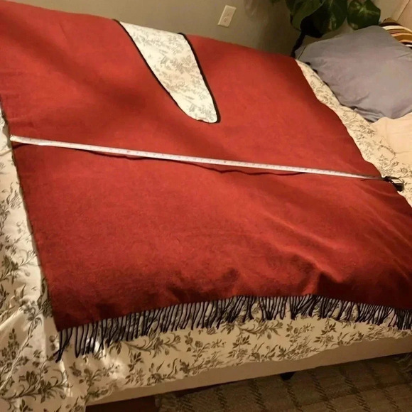 Talbots vintage brown red made in Italy  100% lambswool cape wrap - Picture 6 of 6